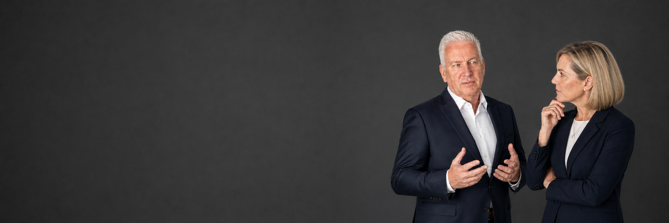David Edmonds in conversation with a female CEO